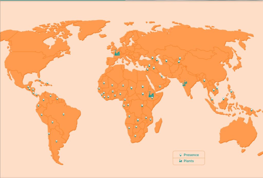 Global presence and manufacturing plants of Kilitch Drugs